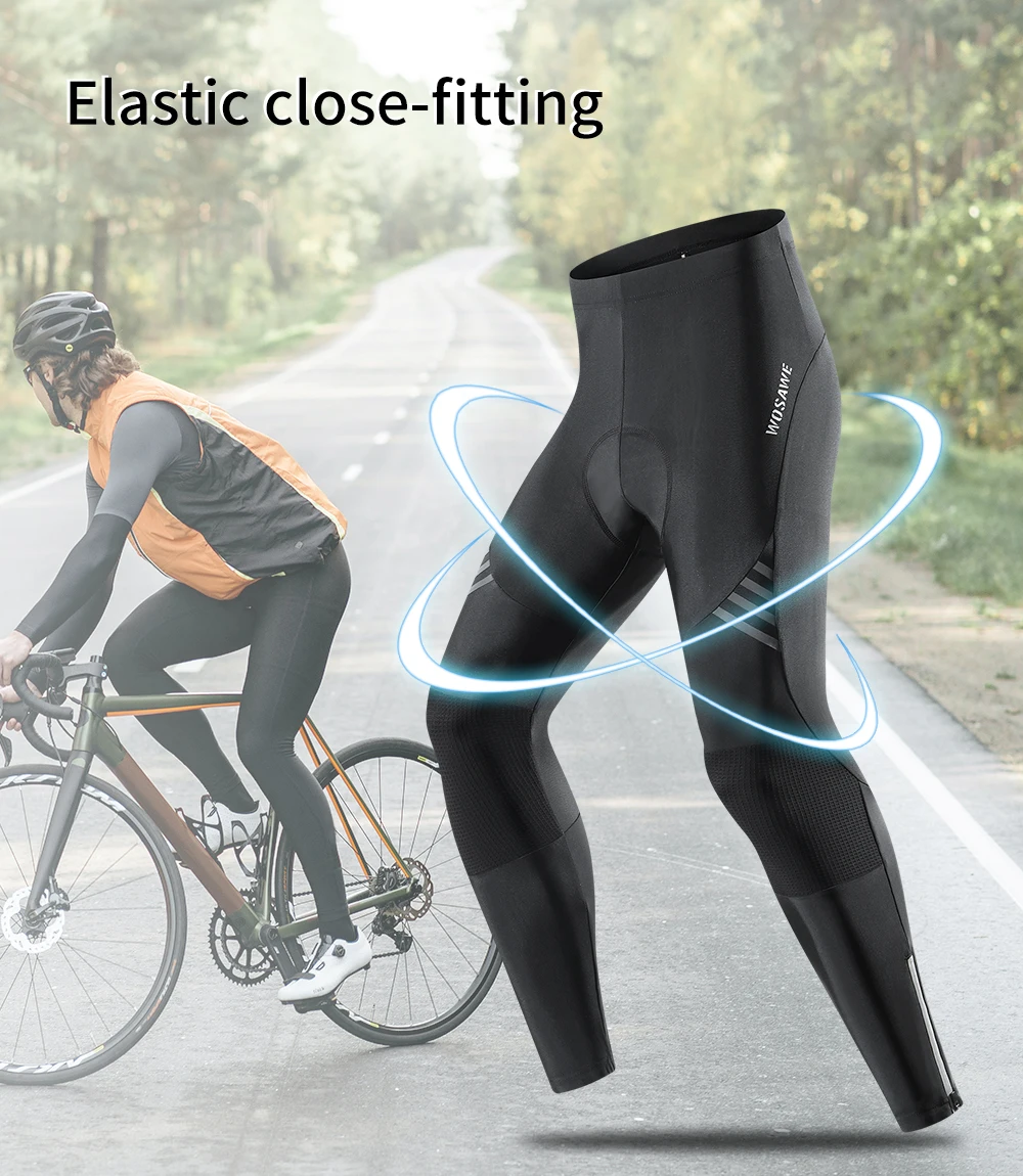WOSAWE Мужские велосипедные брюки Осенние велосипедные длинные брюки 5 часов 4D Paded MTB Ride Велосипедные брюки Велосипедные Леггинсы Светоотражающие . ' - ' . 1