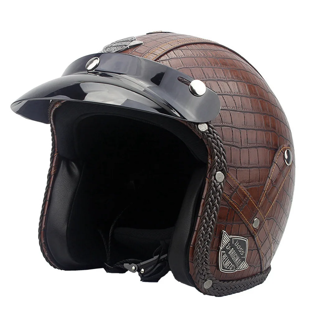 Винтажные шлемы для мотокросса, ретро мотоциклетные шлемы с открытым лицом для Yamaha Honda Moto и т. Д. Аксессуары для мотоциклов и скутеров . ' - ' . 0