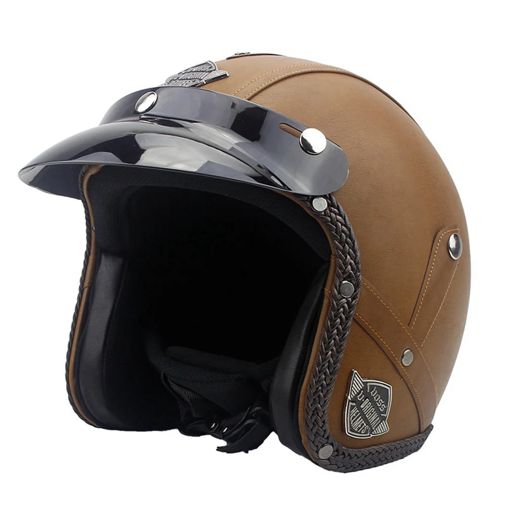 Винтажные шлемы для мотокросса, ретро мотоциклетные шлемы с открытым лицом для Yamaha Honda Moto и т. Д. Аксессуары для мотоциклов и скутеров . ' - ' . 2