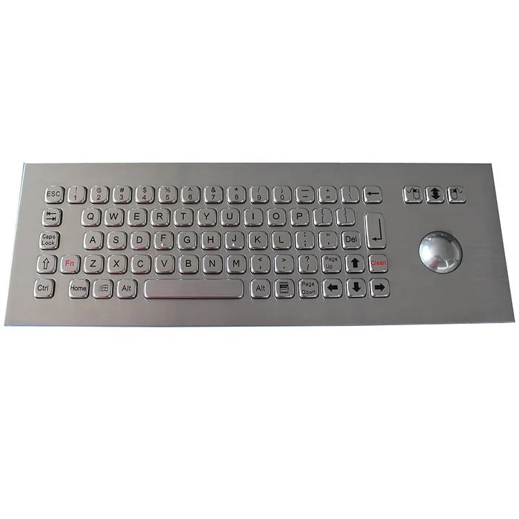 Водонепроницаемая мышь для трекбола, установленная на панели, металлическая клавиатура для киоска, клавиатура для станка с ЧПУ . ' - ' . 0