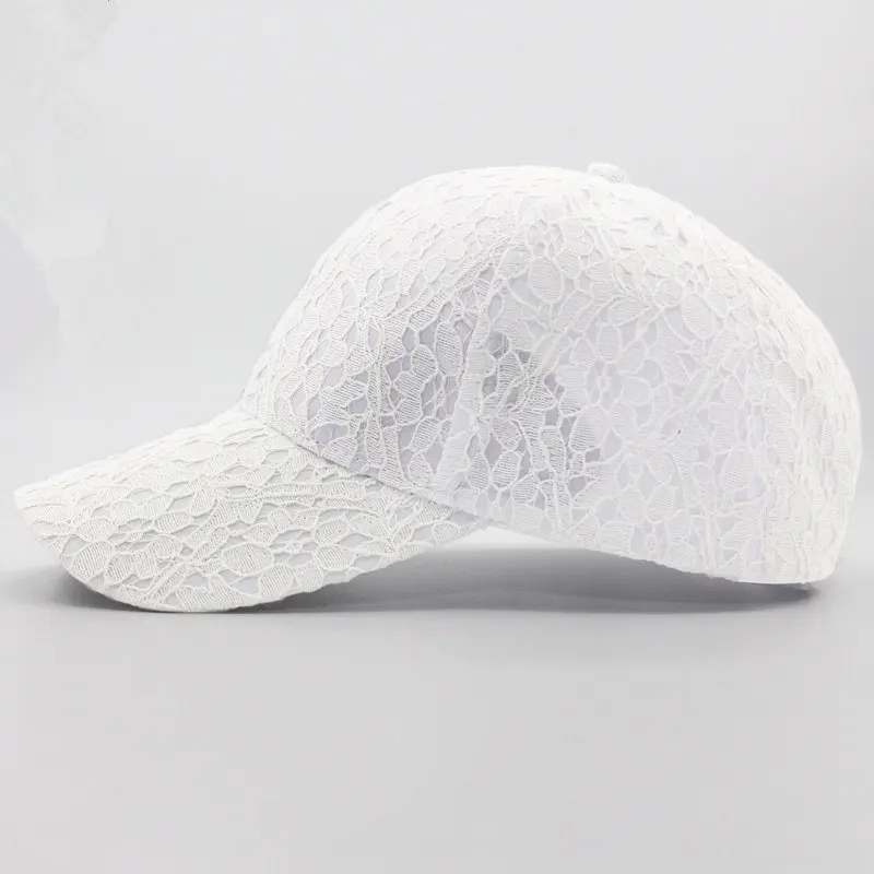 Летние кружевные шляпы хлопок зонт Бейсбол шапка для женщин воздухопроницаемой сеткой для девочек snapback хип-хоп кепки женский регулируемый отскок крышки . ' - ' . 3