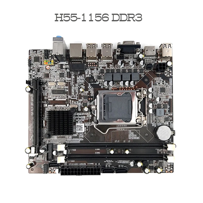 Материнская плата H55 LGA1156 Поддерживает процессор серии I3 530 I5 760 с памятью DDR3 Материнской платы + Процессор I3 540 + кабель SATA + Термопаста . ' - ' . 1