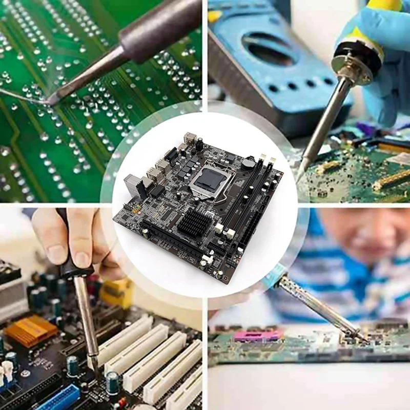 Материнская плата H55 LGA1156 Поддерживает процессор серии I3 530 I5 760 с памятью DDR3 Материнской платы + Процессор I3 540 + кабель SATA + Термопаста . ' - ' . 4