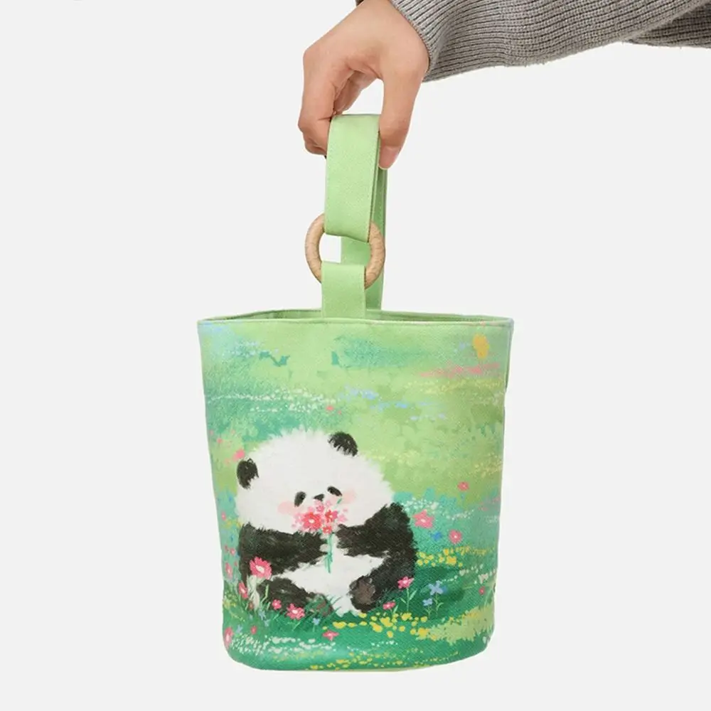 Милая сумка-ведро с Пандой, сумка в корейском стиле, сумка для покупок, Женская сумка для мамы, Милая Сумочка . ' - ' . 4