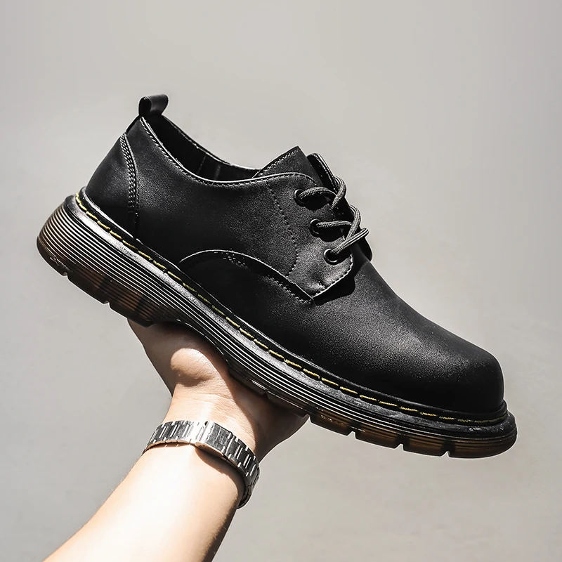 Мужские оксфорды из натуральной кожи, мужская повседневная обувь на платформе со шнуровкой, увеличивающая рост, деловые мужские модельные туфли с низким верхом, увеличивающие рост, инструментальные ботинки . ' - ' . 2