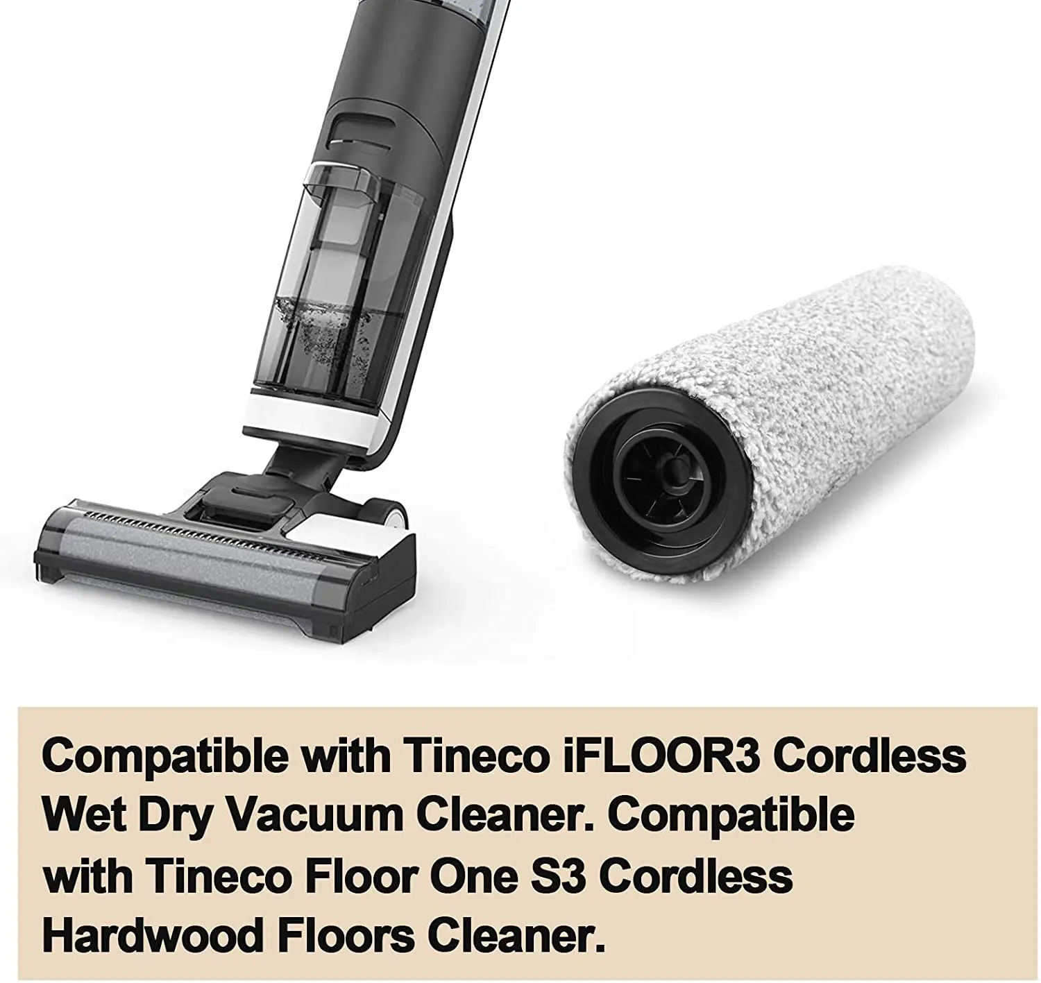 Мягкая роликовая щетка для беспроводной мойки влажных сухих полов TINECO IFloor 3 Floor One S3, аксессуары для ручного пылесоса . ' - ' . 3