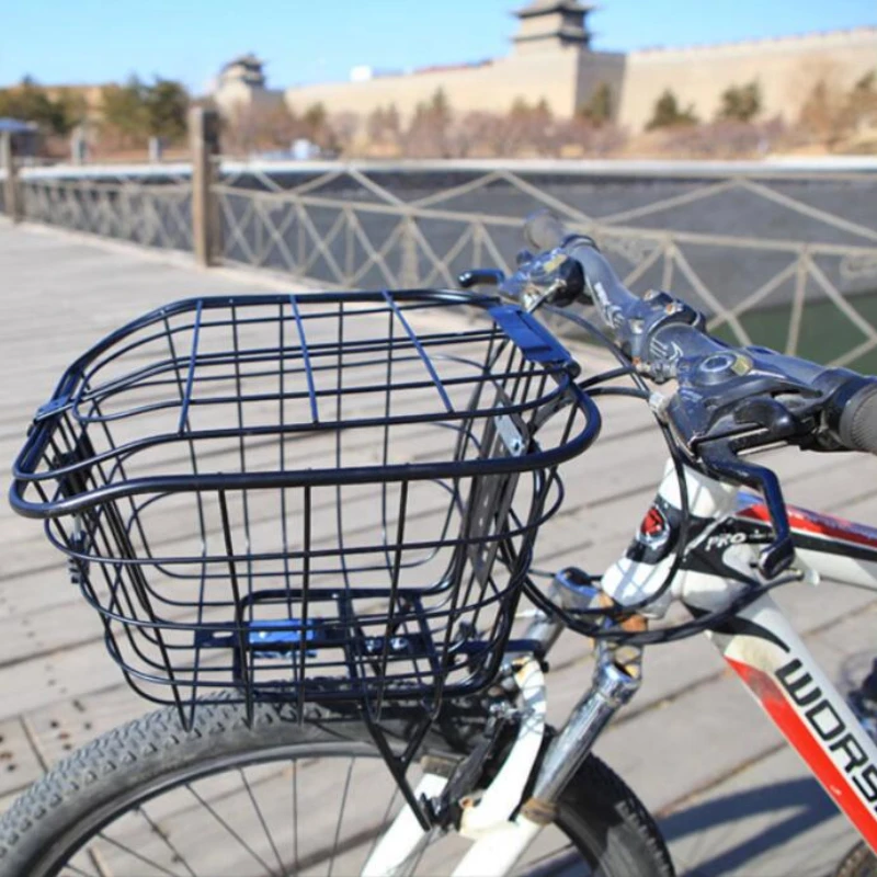 Передняя корзина для горного велосипеда с замком паролем, Складная Велосипедная Металлическая Корзина, Сумка для хранения, Универсальная корзина для овощей . ' - ' . 1