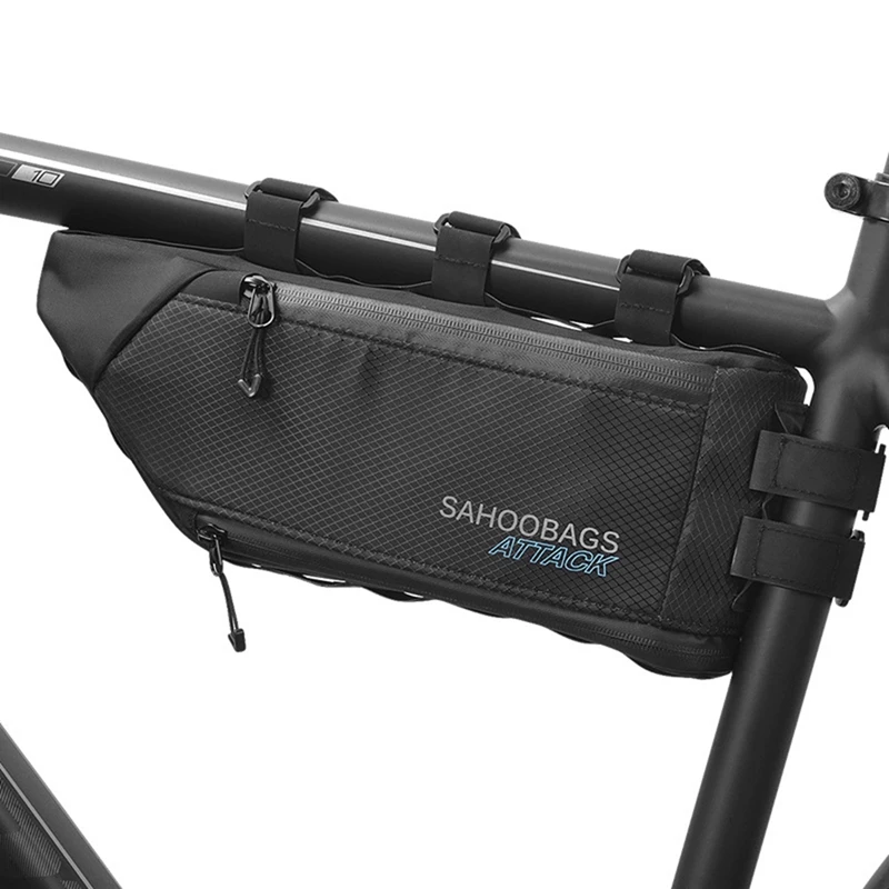 Сумка для горного велосипеда Sahoo, Верхняя сумка для труб, Защита от воды, 4л, Нейлоновая треугольная сумка, Снаряжение для езды на велосипеде, Аксессуары для велосипедов . ' - ' . 2